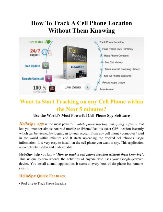 track someone by cell phone without them knowing